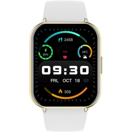 Rubicon RNCF46 biały stylowy smartwatch na pasku SMARUB377