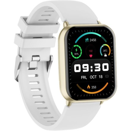 Rubicon RNCF46 biały stylowy smartwatch na pasku SMARUB377