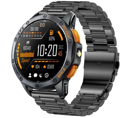 Rubicon RNCF47 czarny smartwatch na bransolecie AMOLED GPS Rozmowy SMARUB381