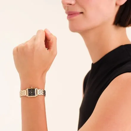 Rosefield Boxelle zegarek damski złoty z czarną tarczą BBGSG-B08