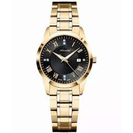 Adriatica Zegarek Damski na złotej bransolecie z datownikiem A3837.1164Q