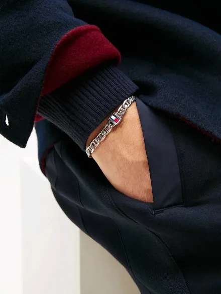 Tommy Hilfiger bransoletka męska srebrna 2790645