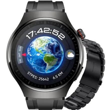 Rubicon RNCF32 czarny smartwatch z pomiarem EKG i cukru SMARUB086