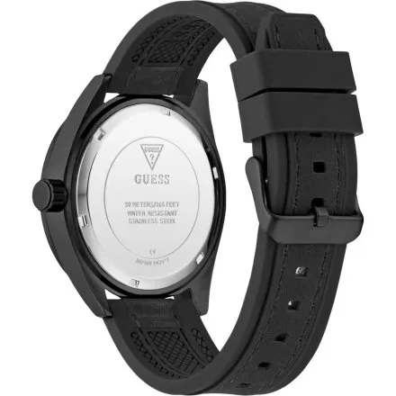 Guess Letterman GW0903G2 czarny zegarek męski czarna tarcza