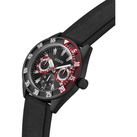 Guess Letterman GW0903G2 czarny zegarek męski czarna tarcza