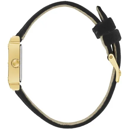 Guess Taylor złoty zegarek damski na czarnym pasku GW0923L2