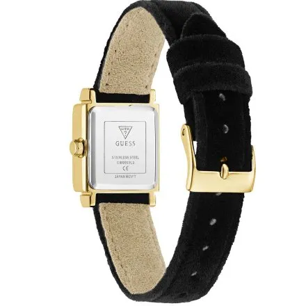 Guess Taylor złoty zegarek damski na czarnym pasku GW0923L2