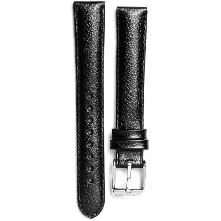 Adriatica czarny pasek skórzany 16 mm ze srebrną sprzączką