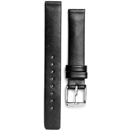Adriatica czarny pasek skórzany 14 mm ze srebrną sprzączką