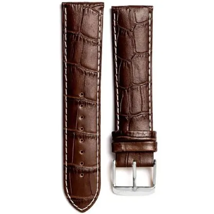 Adriatica brązowy pasek skórzany 22 mm ze srebrną sprzączką