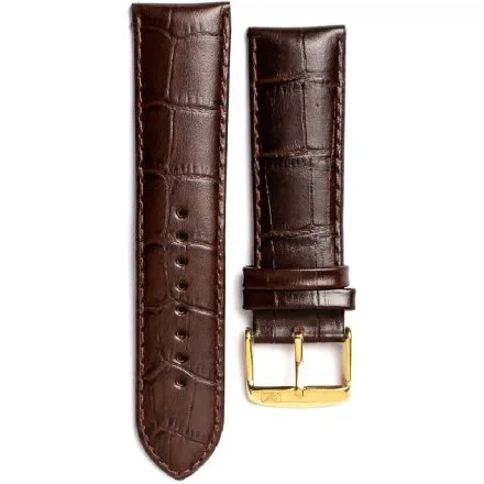 Adriatica brązowy pasek skórzany 24 mm ze złotą sprzączką