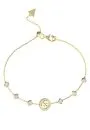 Złota bransoletka GUESS 4G CRUSH logo kryształy JUBB04156JW