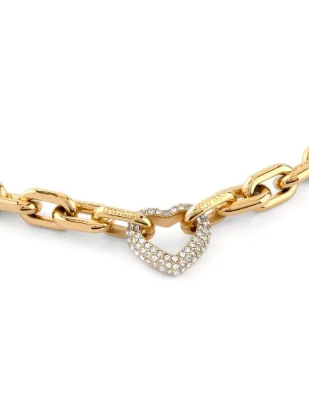 Guess BELOVED bransoletka złota damska serce z kryształkami JUBB05016JW (S)