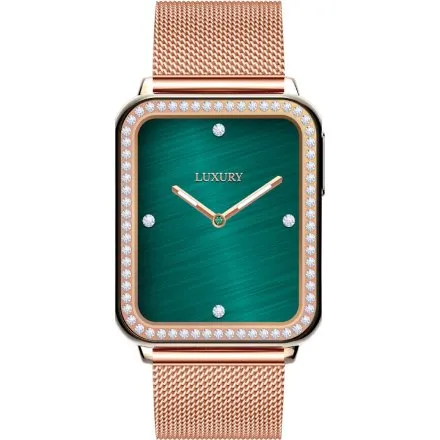 GRAVITY GT17-3 prostokątny fioletowy złoty smartwatch do rozmów