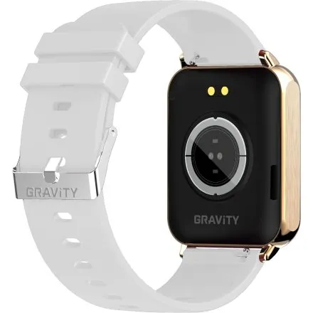 GRAVITY GT17-4 prostokątny szary złoty smartwatch do rozmów
