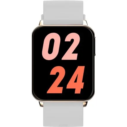 GRAVITY GT17-4 prostokątny szary złoty smartwatch do rozmów