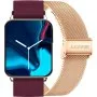 GRAVITY GT17-6 prostokątny bordo złoty smartwatch do rozmów
