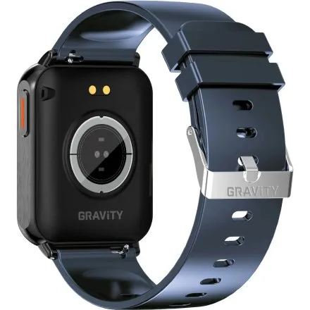 GRAVITY GT17-9 prostokątny czarny granatowy smartwatch do rozmów
