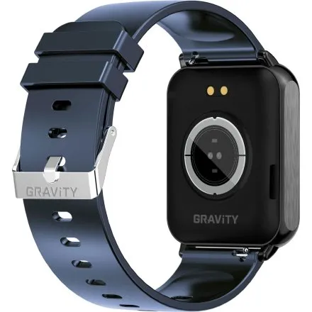 GRAVITY GT17-9 prostokątny czarny granatowy smartwatch do rozmów