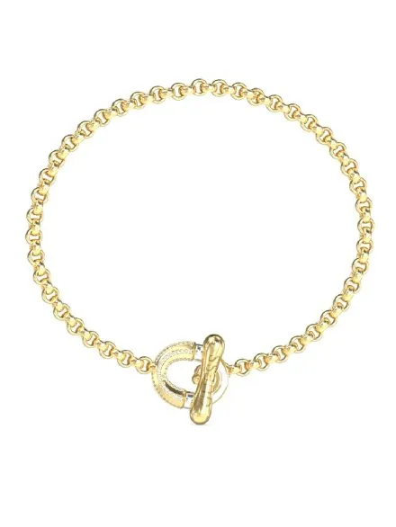 Złota bransoletka Guess MAJORELLE z kryształkami JUBB05372JW (S)