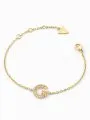Złota bransoletka Guess literka G CRYSTAL JUBB05442JW (S)