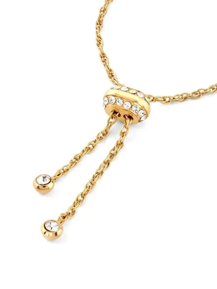 Złota bransoletka Guess G CRYSTAL literka G z kryształkami JUBB05447JW