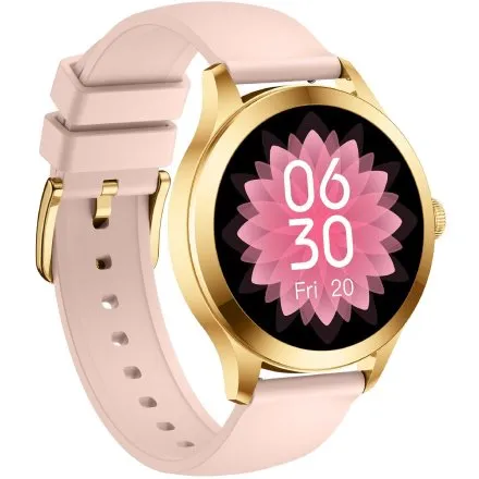 GRAVITY GT25-1 PRO damski złoty smartwatch RÓŻOWY PASEK GRATIS