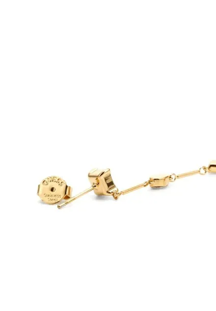 Guess Galaxy złote kolczyki wiszące z kryształami JUBE05561JW