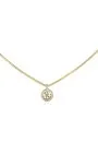 Złoty naszyjnik z okrągłą zawieszką Guess 4G CRUSH JUBN04162JW