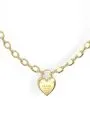 Złoty naszyjnik GUESS ALL YOU NEED IS LOVE kłódka serce JUBN04268JW