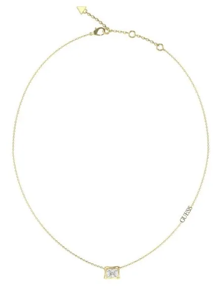 Złoty naszyjnik z zawieszką kryształek Guess BAMBOO JUBN05252JW