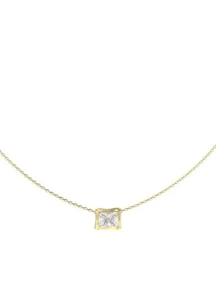 Złoty naszyjnik z zawieszką kryształek Guess BAMBOO JUBN05252JW