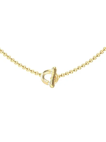 Złoty naszyjnik z zawieszką Guess MAJORELLE JUBN05371JW