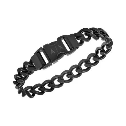 Biżuteria Armani Exchange czarna męska bransoletka AXG0156001