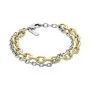 Biżuteria Armani Exchange Double Chain srebrno-złota męska bransoletka AXG0162710