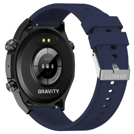 GRAVITY GT13-5 czarny smartwatch męski do rozmów bransoleta i pasek w zestawie
