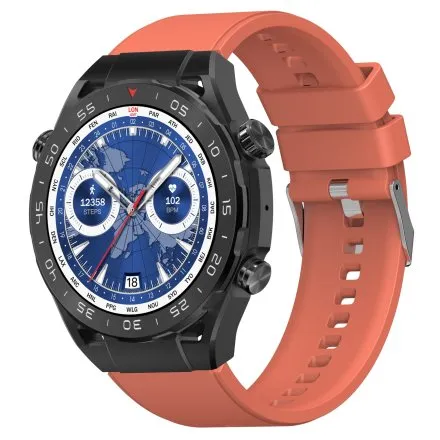 GRAVITY GT13-6 czarny smartwatch męski do rozmów bransoleta i pasek w zestawie