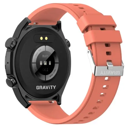 GRAVITY GT13-6 czarny smartwatch męski do rozmów bransoleta i pasek w zestawie