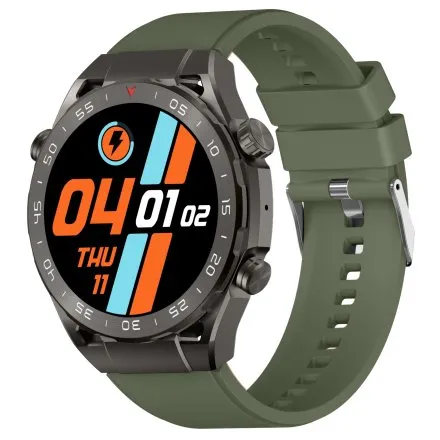GRAVITY GT13-7 czarny smartwatch męski do rozmów bransoleta i pasek w zestawie