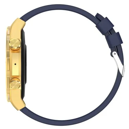 GRAVITY GT13-8 złoto-granatowy smartwatch męski do rozmów bransoleta i pasek w zestawie