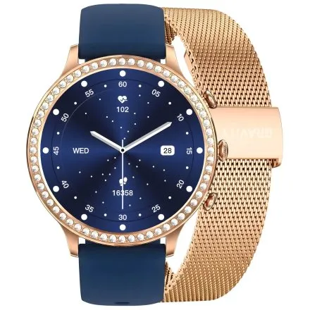 GRAVITY GT5-6 damski różowozłoty smartwatch GRANATOWY PASEK GRATIS