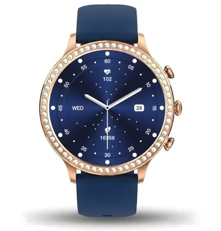 GRAVITY GT5-6 damski różowozłoty smartwatch GRANATOWY PASEK GRATIS