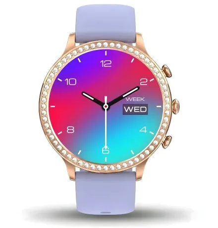 GRAVITY GT5-7 damski różowozłoty smartwatch NIEBIESKI PASEK GRATIS