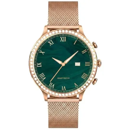 GRAVITY GT5-7 damski różowozłoty smartwatch NIEBIESKI PASEK GRATIS