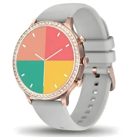 GRAVITY GT5-8 damski różowozłoty smartwatch SZARY PASEK GRATIS
