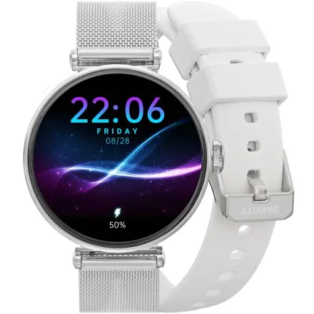 GRAVITY GT26-8 damski srebrny smartwatch z funkcją rozmowy
