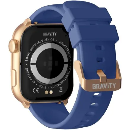 GRAVITY GT28-8 prostokątny różowozłoty smartwatch do rozmów