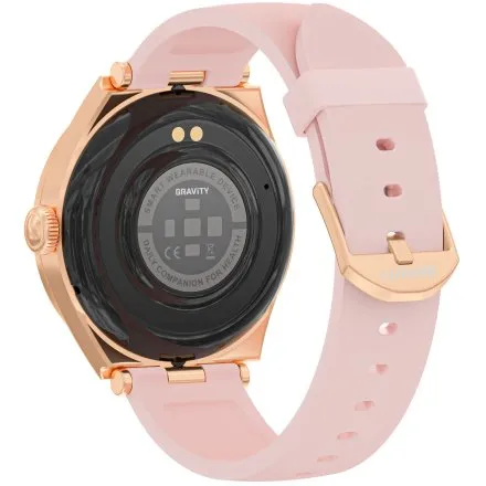 GRAVITY GT25-2 damski różowozłoty smartwatch z pomiarem ciśnienia