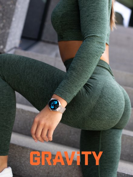 GRAVITY GT25-7 damski srebrny smartwatch z pomiarem ciśnienia