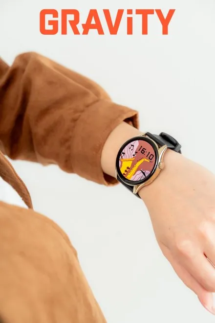 GRAVITY GT11-1 damski złoty smartwatch CZARNY PASEK GRATIS